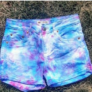 Levi Denim Custom Tie-Dye shorts